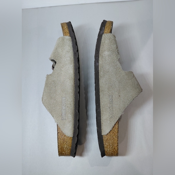 Birkenstock Arizona Women Size 40/9 Us Narrow Beige Suede Sandals with Buckles - Picture 7 of 10